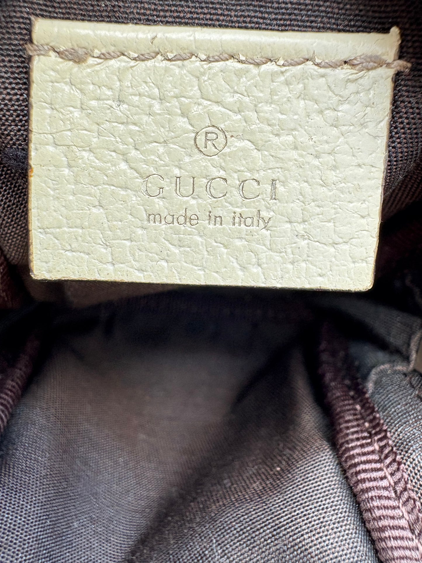 Gucci Biege and White Pouch