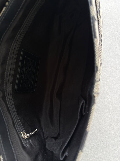 Coach Soho Black and Grey Monogram Shoulder Bag