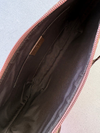 Gucci Brown GG Canvas and Leather Shoulder Bag