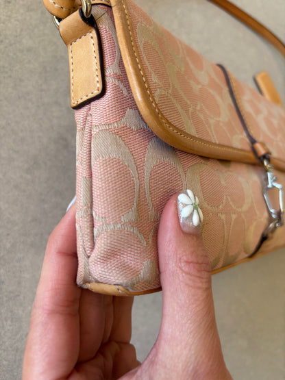 Coach Pink Shoulder Bag with Clasp