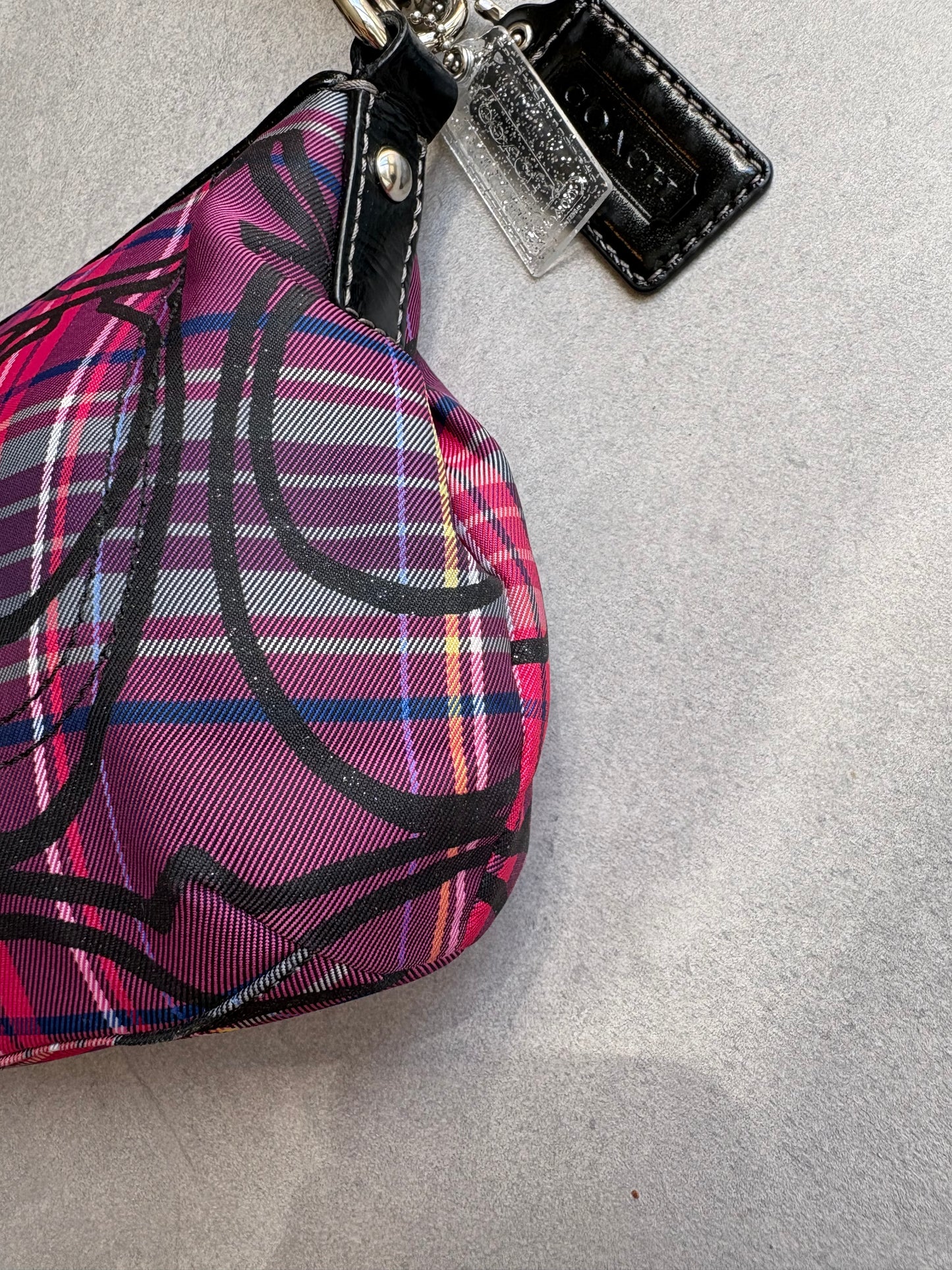 Coach Poppy Tartan Shoulder Bag