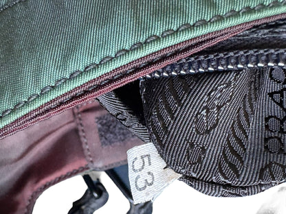 Prada Green Nylon Shoulder Bag
