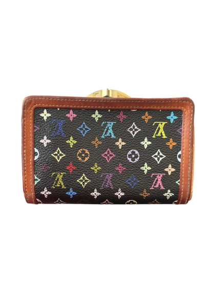 Louis Vuitton x Takashi Murakami Black Viennois wallet