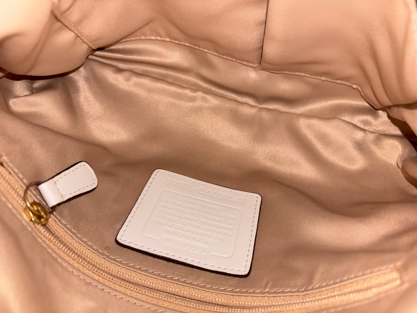 Coach Soho Cream and Brown Leather Shoulder Bag