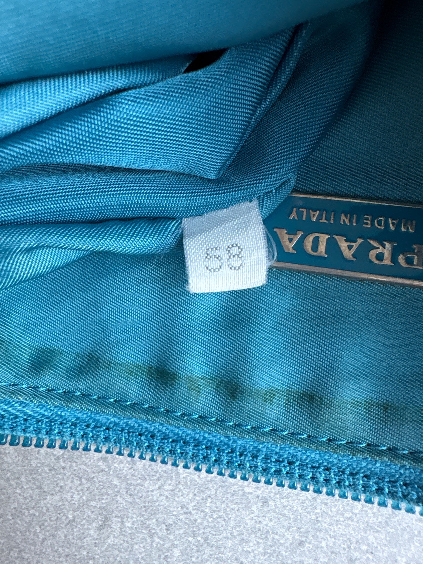 Prada Nylon Tessuto Accessory Pouch Blue