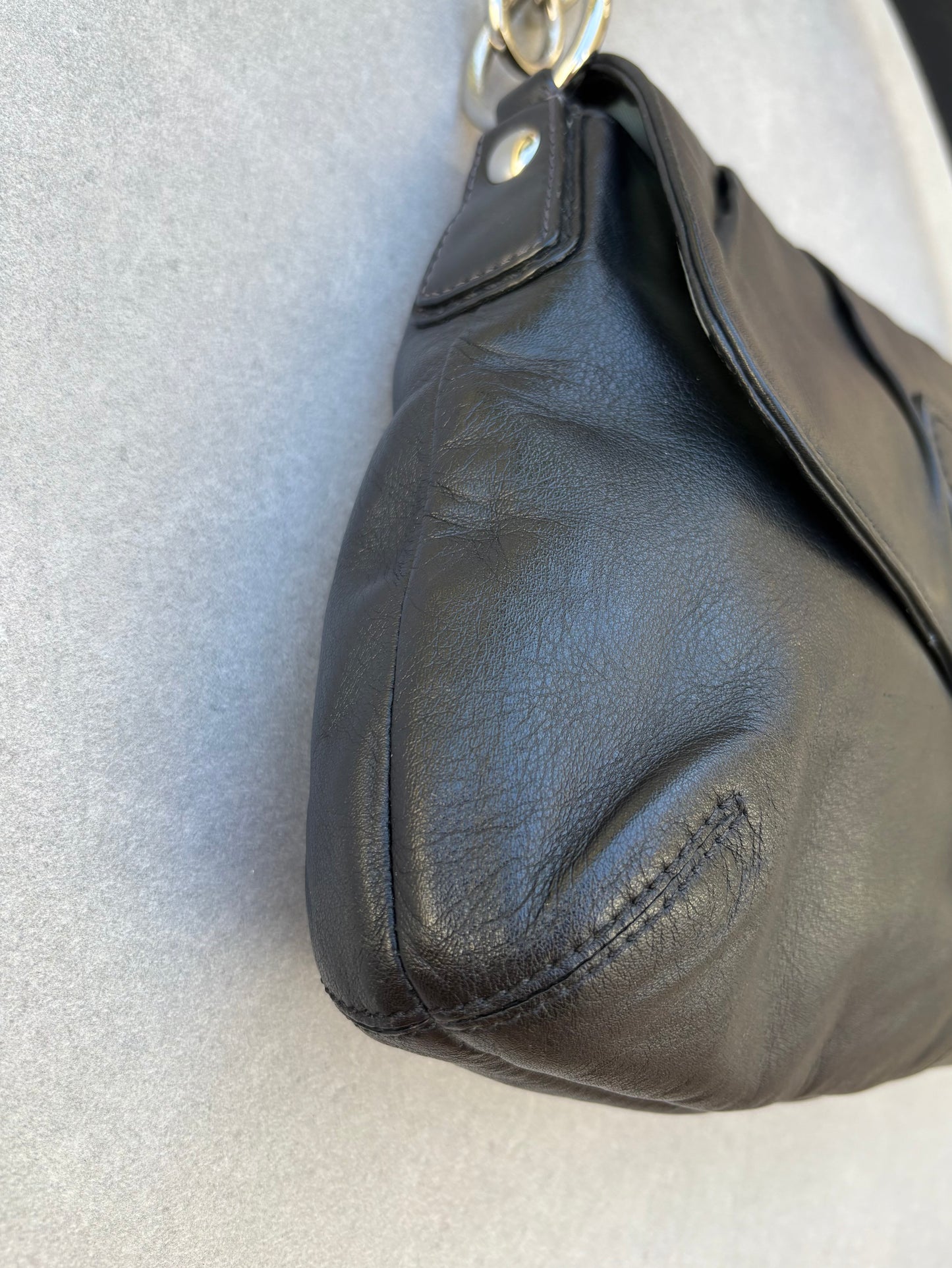 Coach Soho Black Leather Shoulder Bag