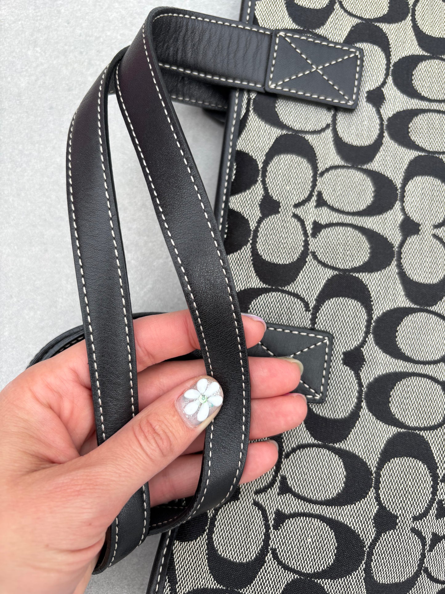 Coach Black Monogram Signature Tote Bag