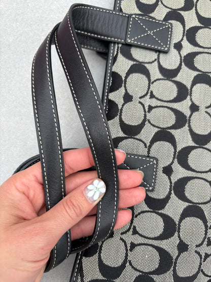 Coach Black Monogram Signature Tote Bag