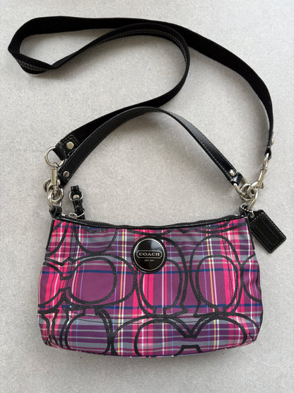 Coach Poppy Tartan Shoulder Bag