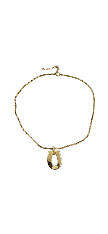 Dior Horseshoe Pendant Necklace