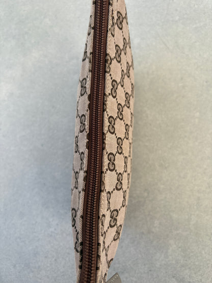 Gucci Brown GG Canvas and Leather Shoulder Bag