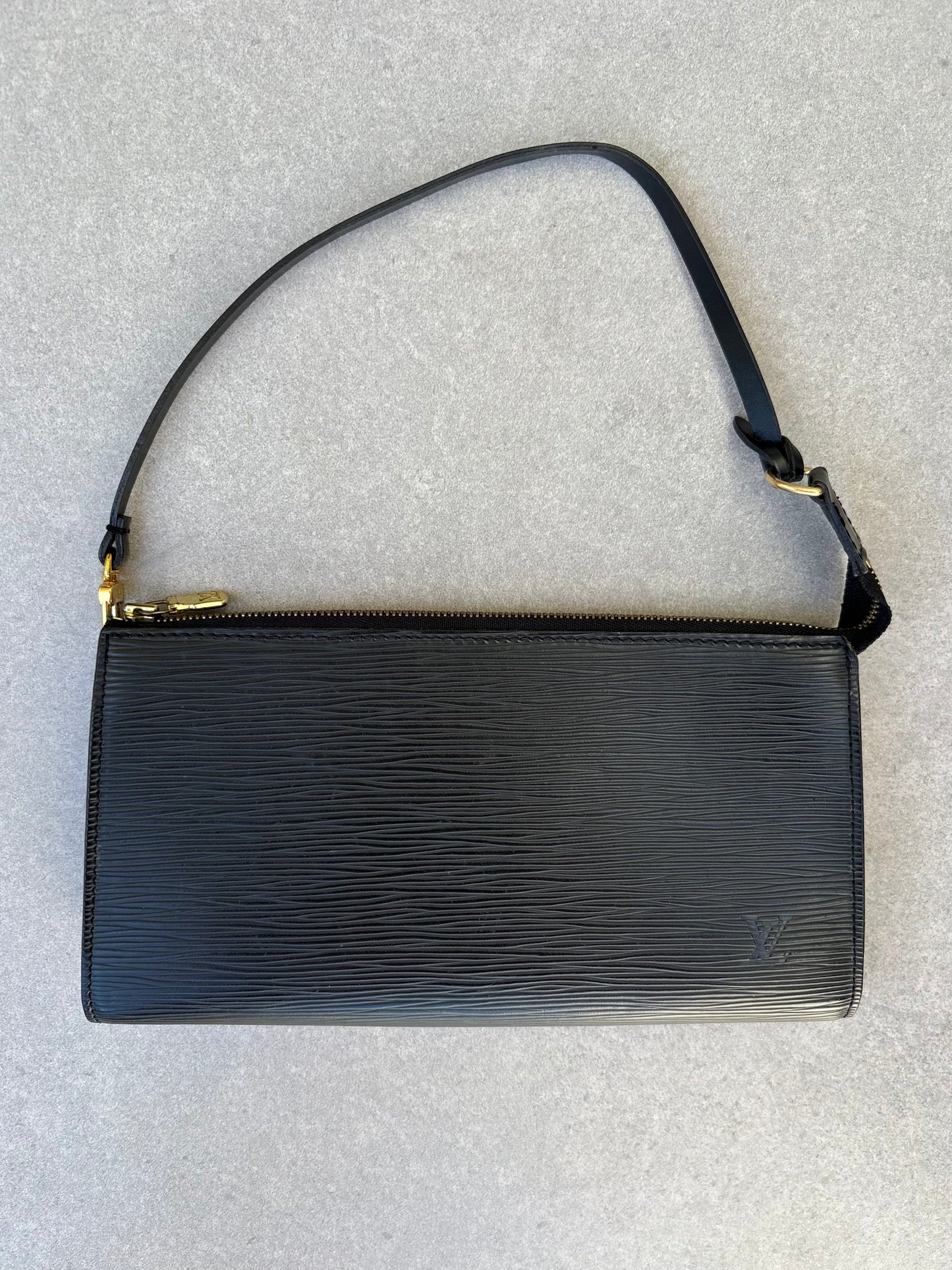 Louis Vuitton Black Epi Leather Pochette Accessoires