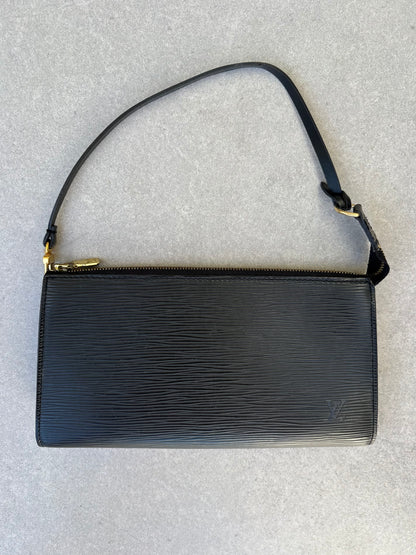 Louis Vuitton Black Epi Leather Pochette Accessoires
