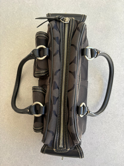Coach Black Boston Monogram Bag