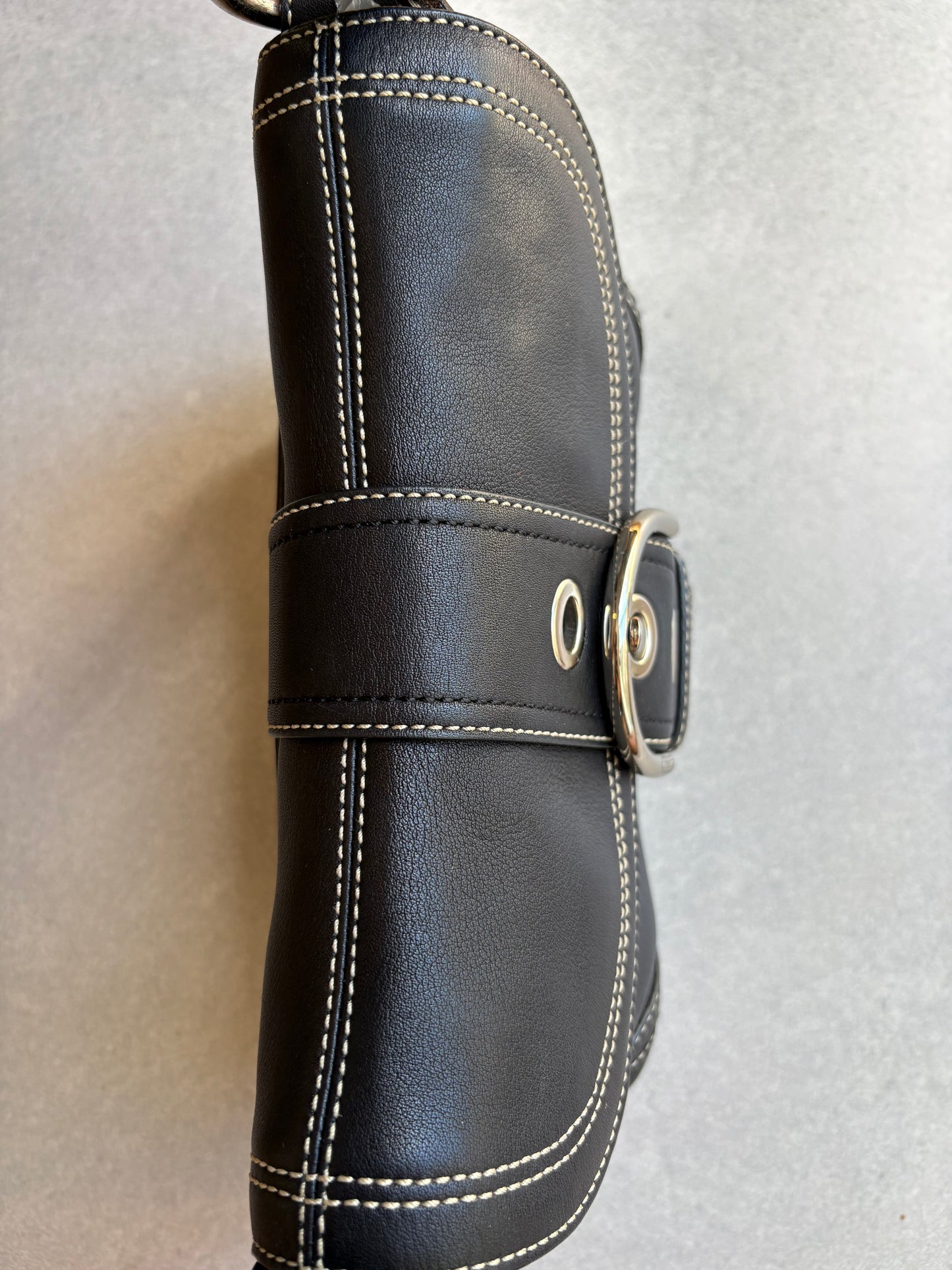 Coach Soho Black Leather Shoulder Bag