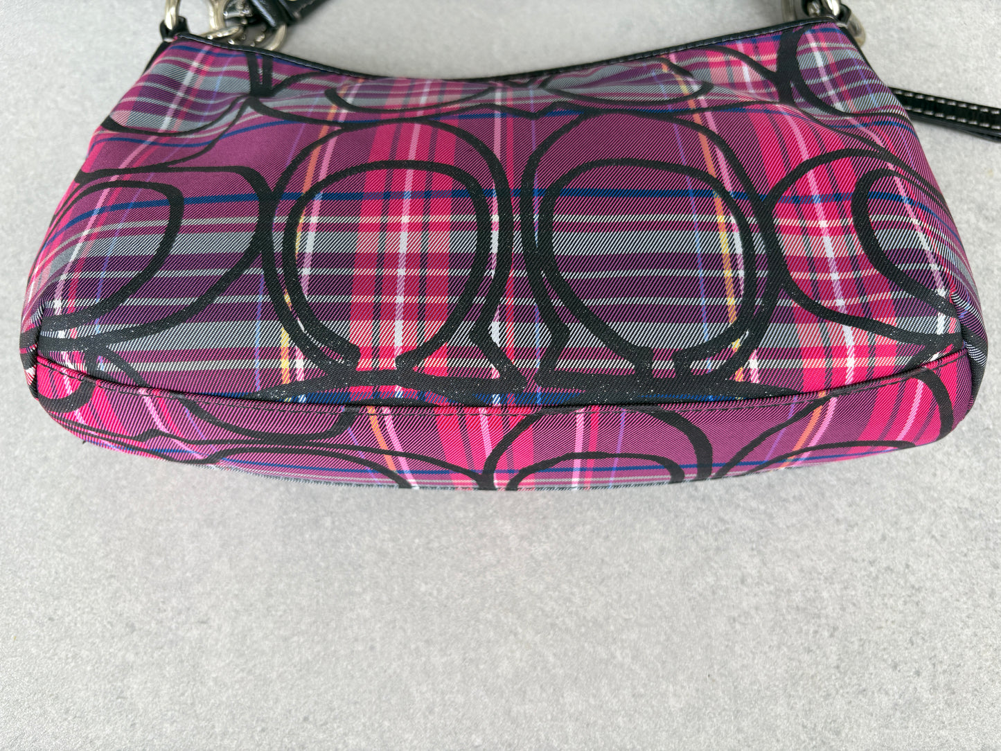 Coach Poppy Tartan Shoulder Bag