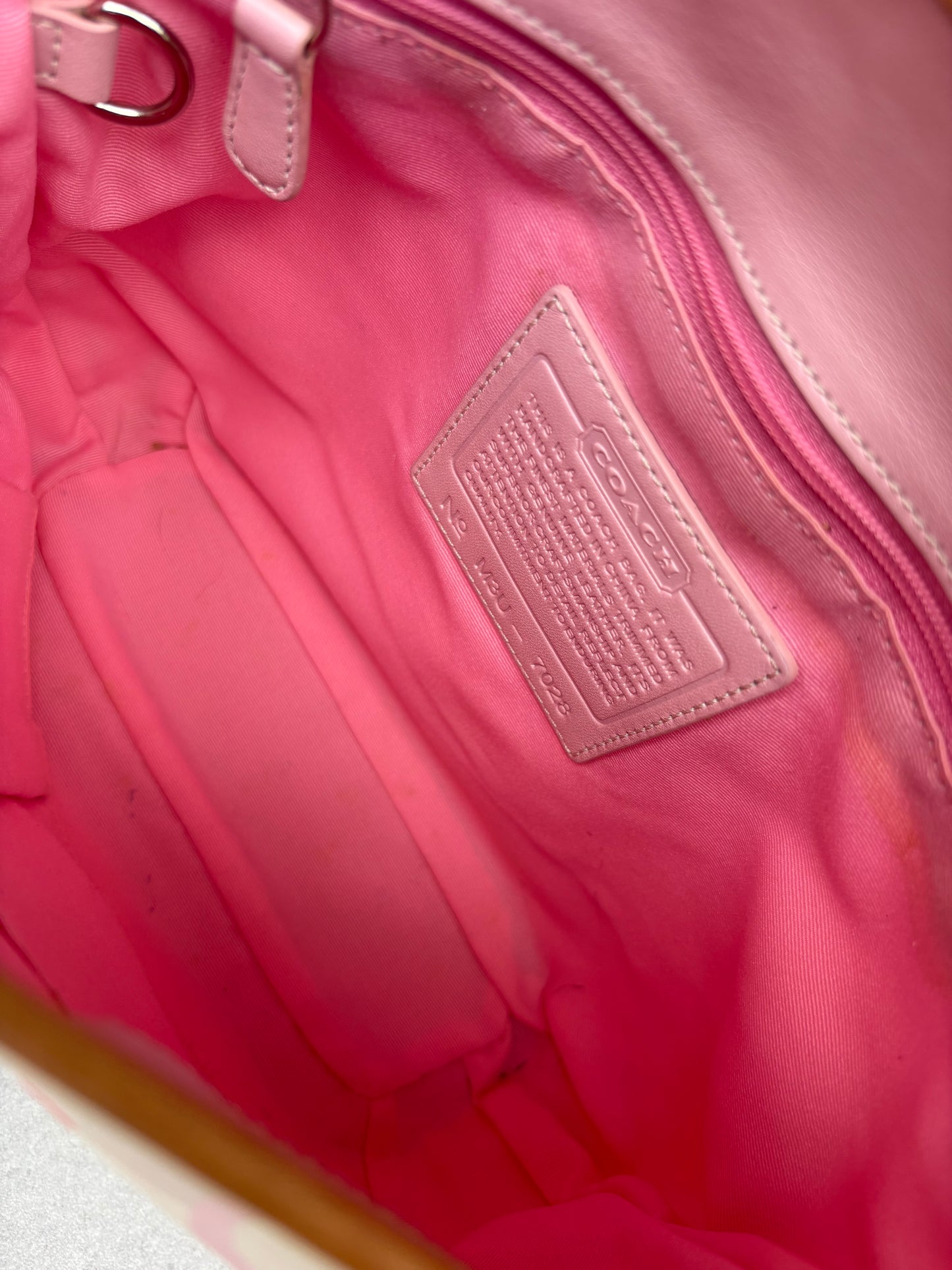 Coach Optic Pink Hampton Shoulder Bag with Clasp