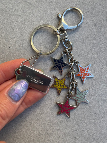 Coach Multicoloured Star Keyring
