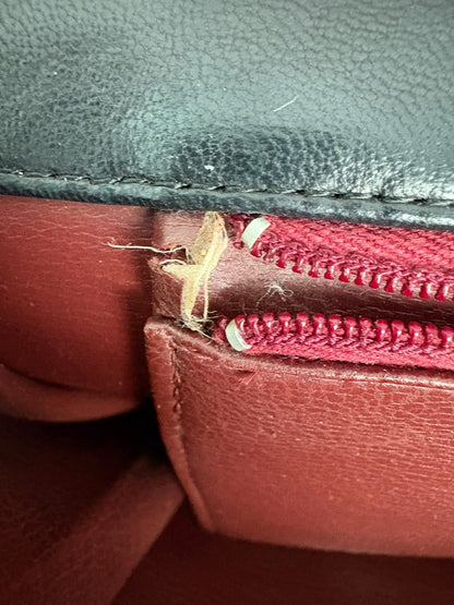 Chanel Classic Vintage Flap Black Lambskin Leather Shoulder Bag