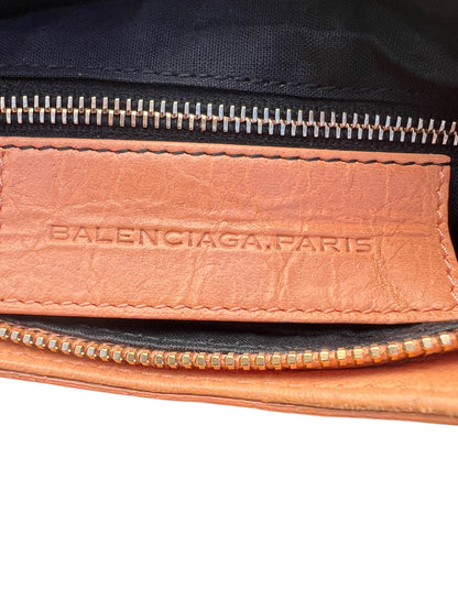 Balenciaga Orange Leather City Hip Crossbody Bag 2000s