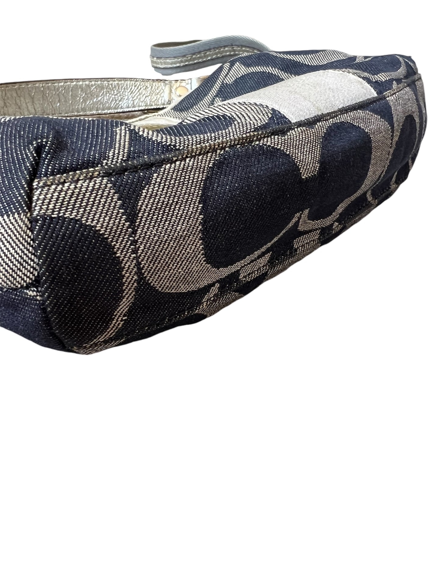 Coach Denim Monogram Shoulder Bag