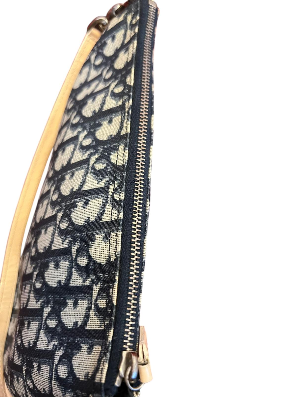 Christian Dior Blue Monogram Saddle Shoulder Bag