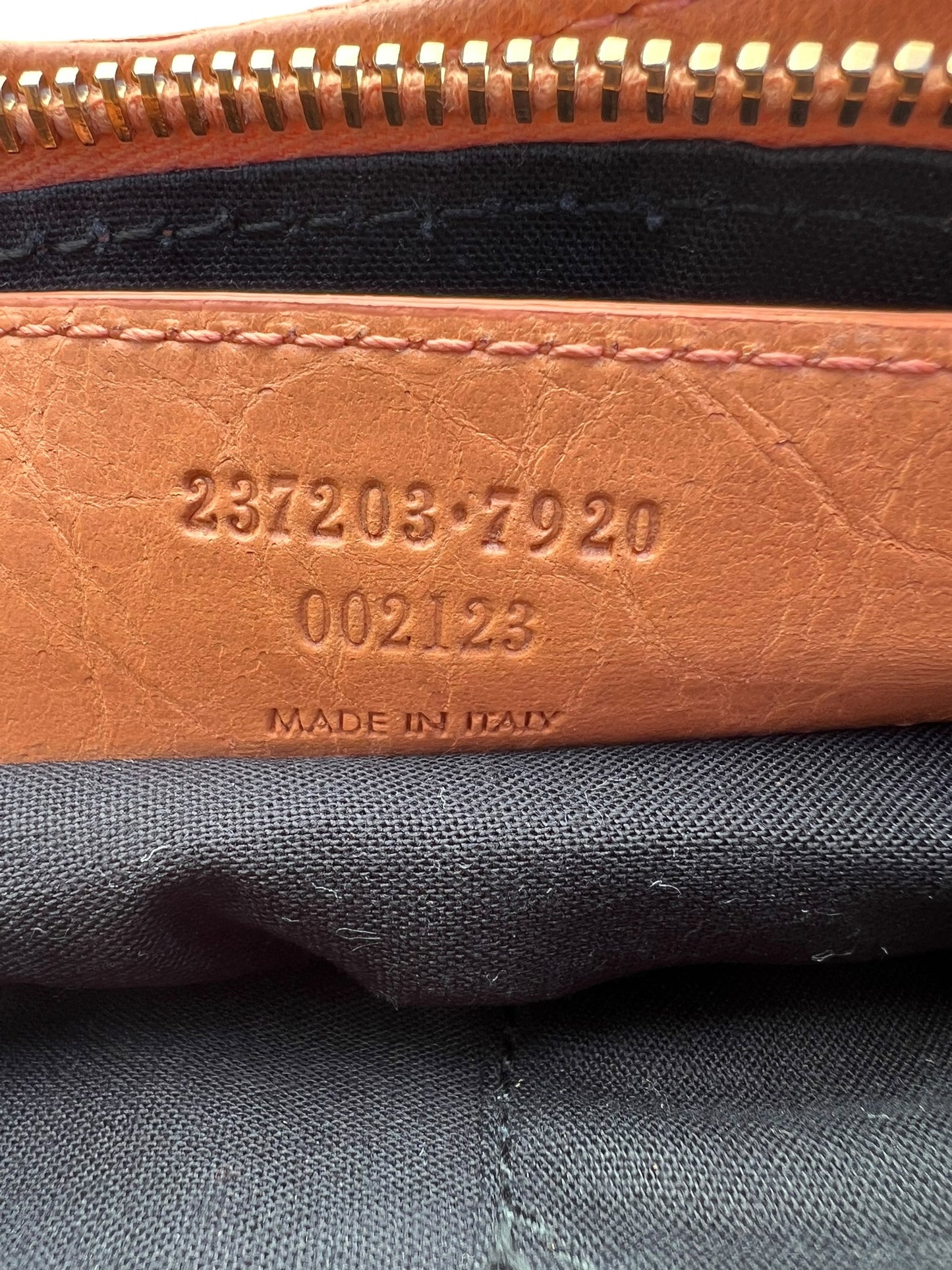 Balenciaga Orange Leather City Hip Crossbody Bag 2000s