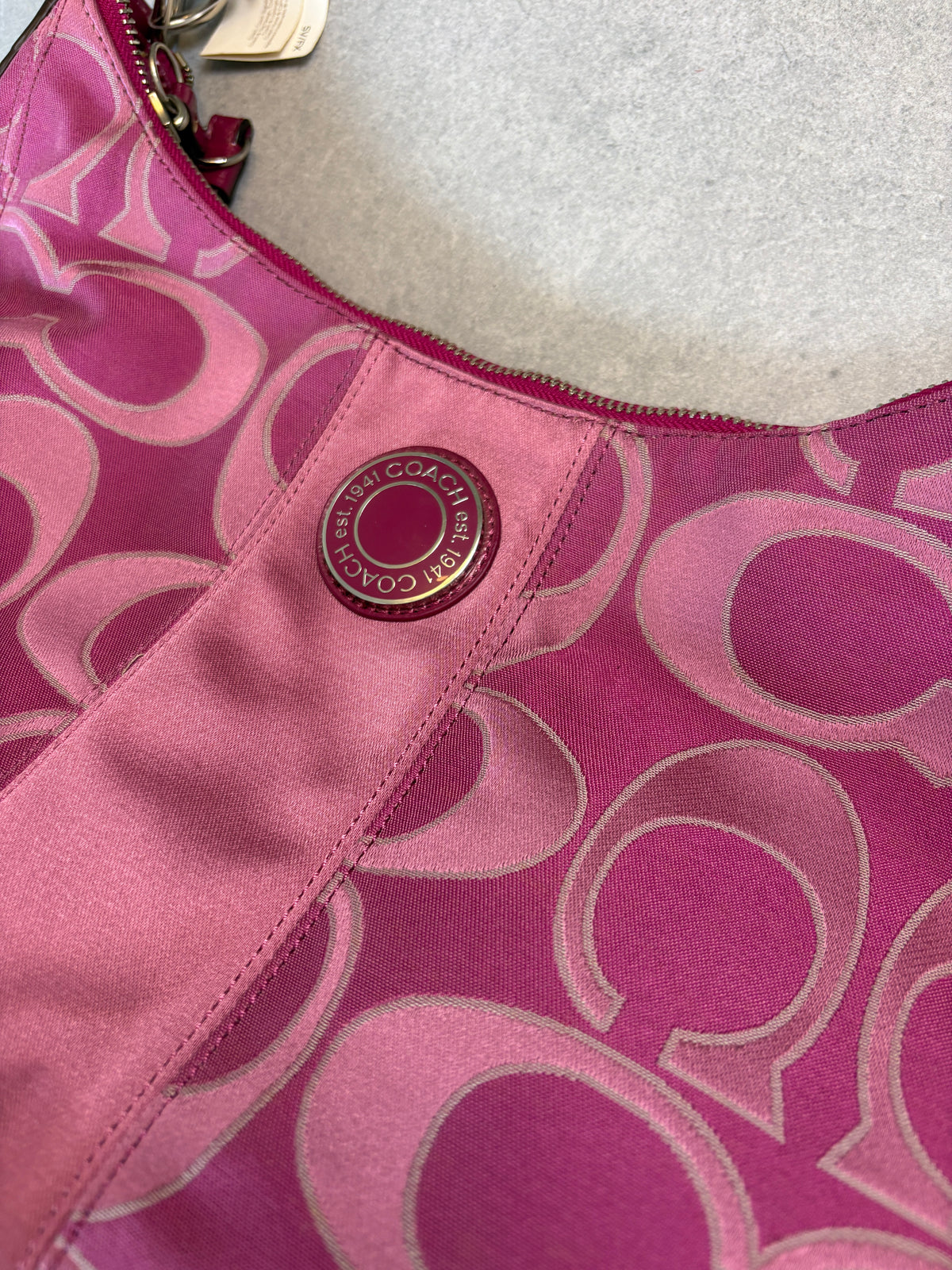 Coach Pink Monogram Shoulder Bag Two-way