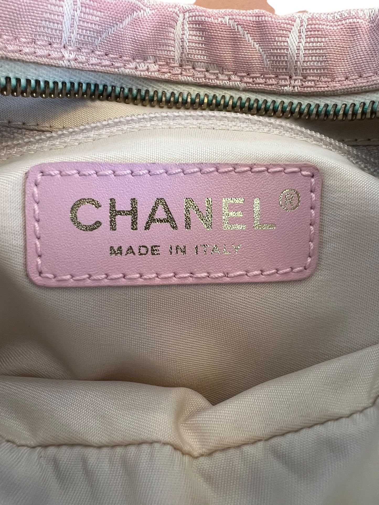 Chanel Pink Travel Line Shoulder Bag 2000s