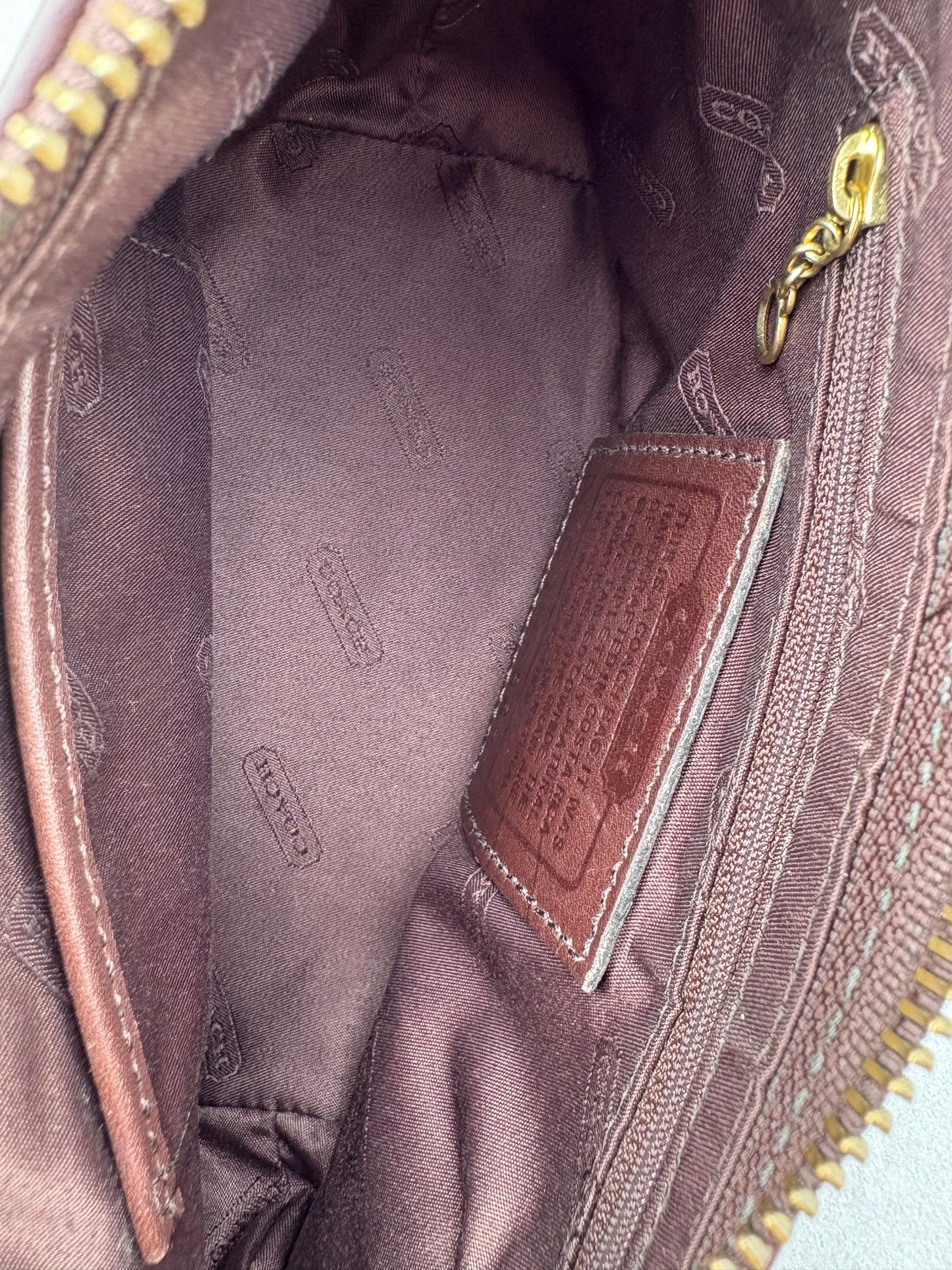Coach Maroon Leather Bag