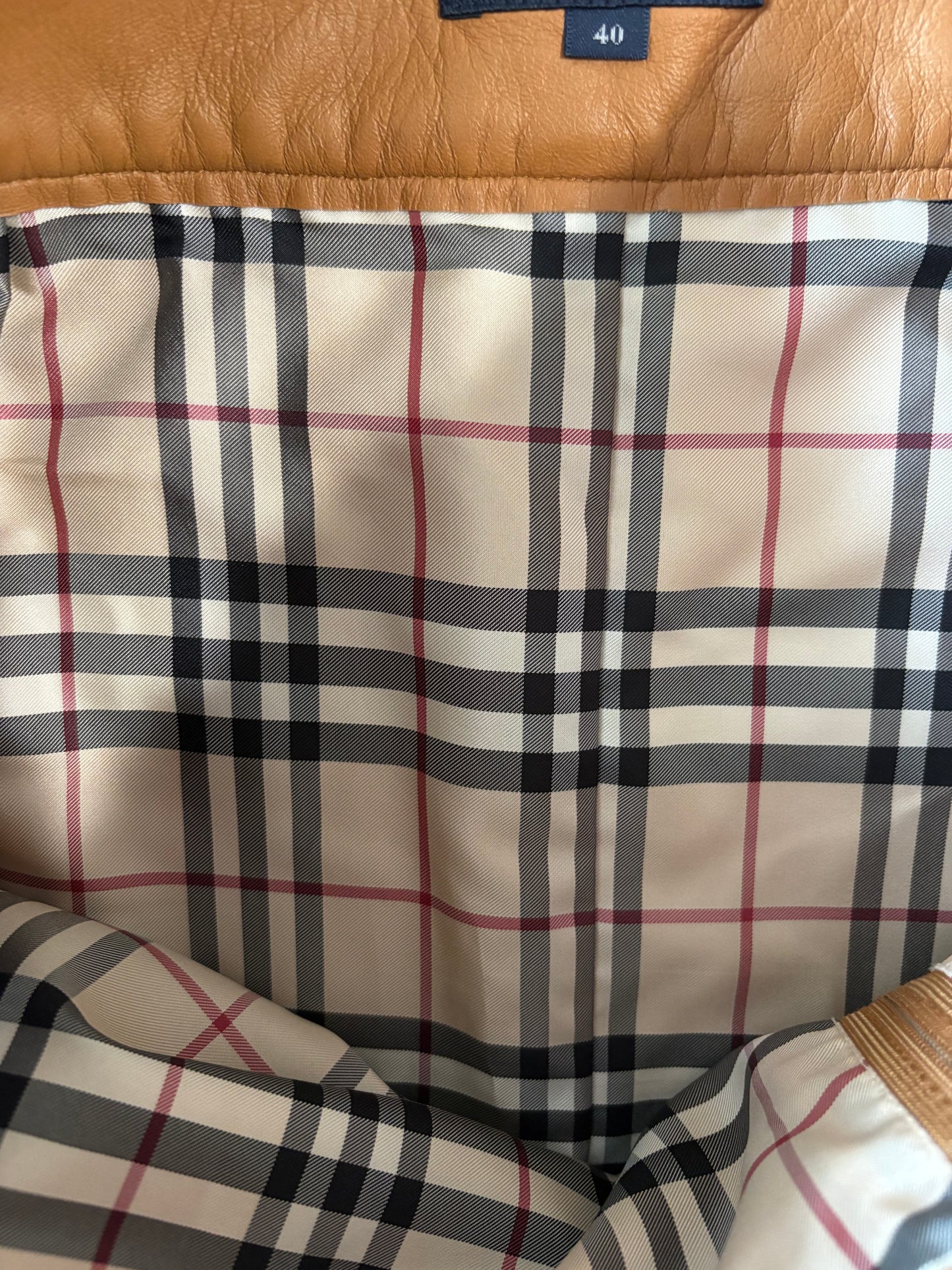 Burberry Tanned Leather Skirt