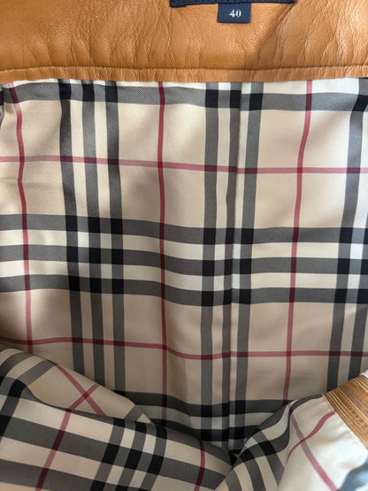 Burberry Tanned Leather Skirt