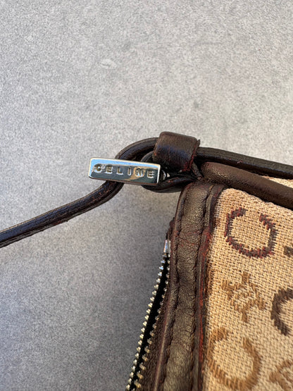 Celine Brown Monogram Macadam Shoulder Bag