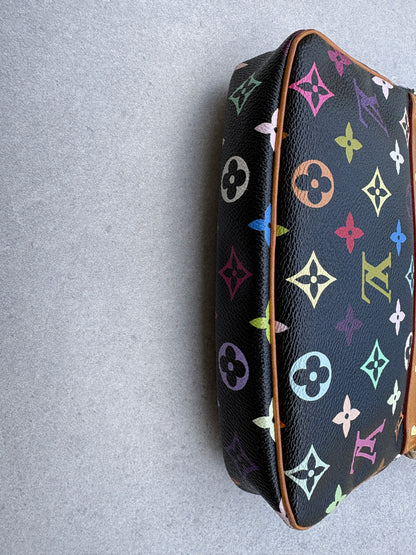 Louis Vuitton x Takashi Murakami Black Multicolour Pochette Accessoires 2000s