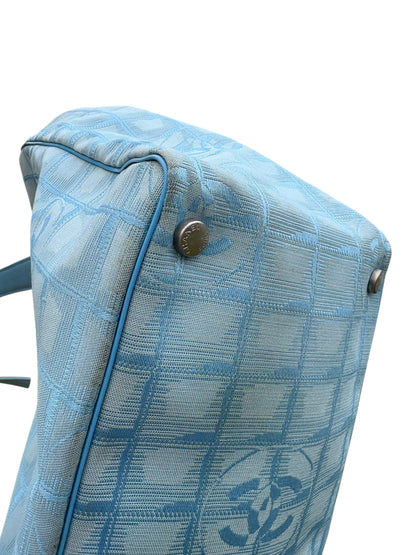 Chanel Blue CC Travel Line Tote Bag