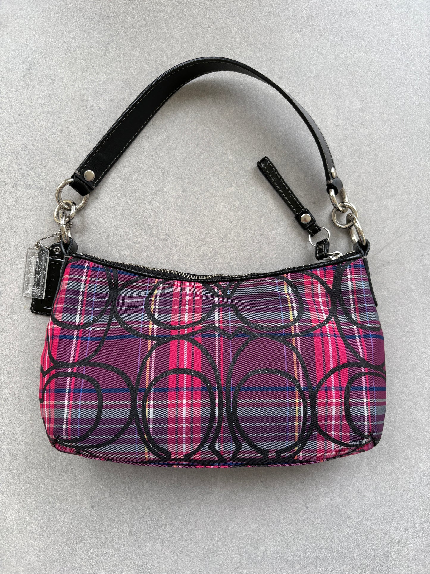 Coach Poppy Tartan Shoulder Bag