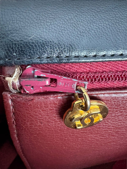 Chanel Classic Vintage Flap Black Lambskin Leather Shoulder Bag