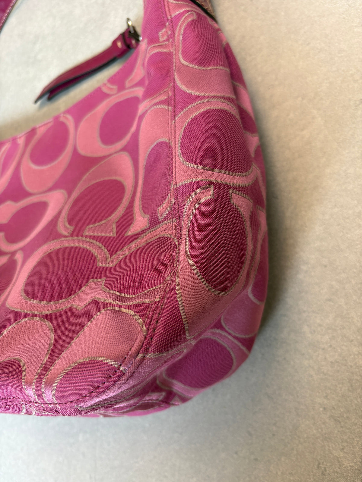 Coach Pink Monogram Shoulder Bag Two-way