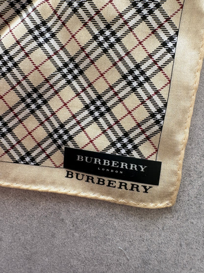 Burberry Brown Nylon Pouch & Check Wallet Gift Set with Box