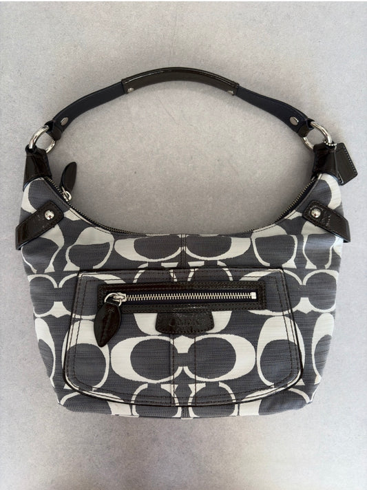 Coach Grey Monogram Shoulder Bag