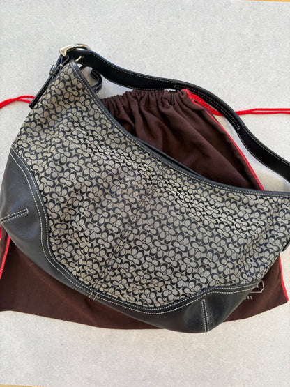 Coach Moon Shoulder Bag Black Monogram