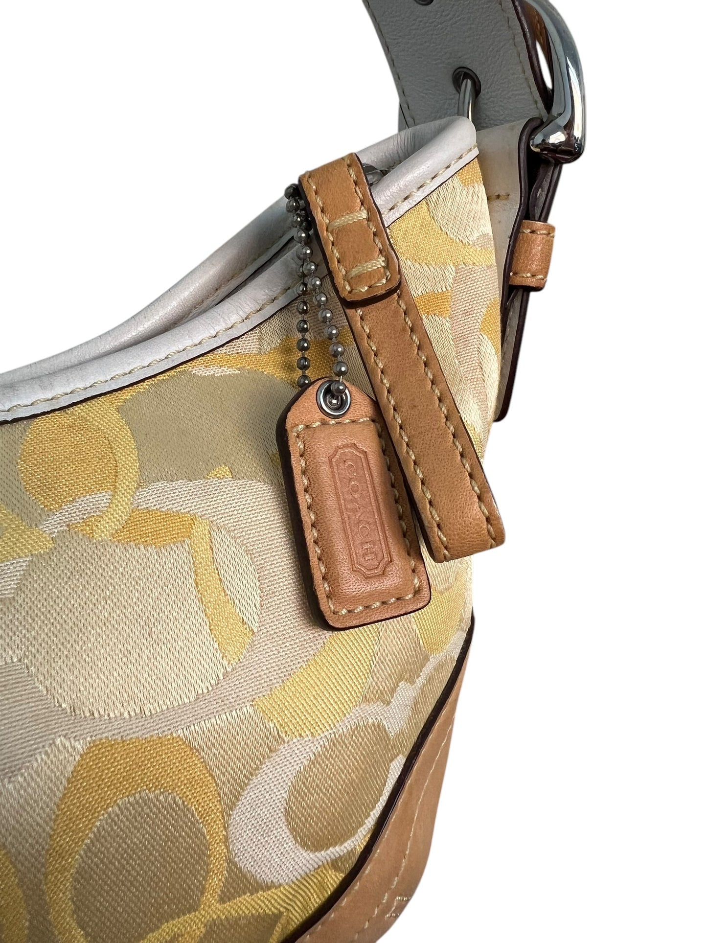 Coach Yellow Signature Monogram Shoulder Bag