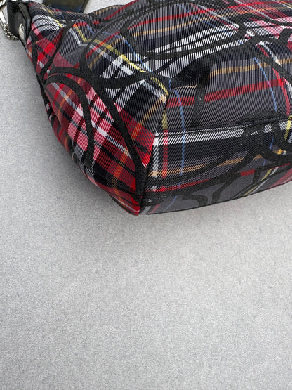 Coach Tartan Two-Way Handbag with Star Charm
