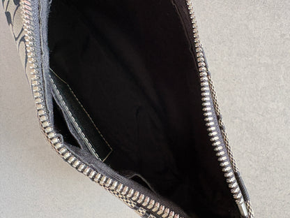 Coach Demi Black and Grey Shoulder Bag