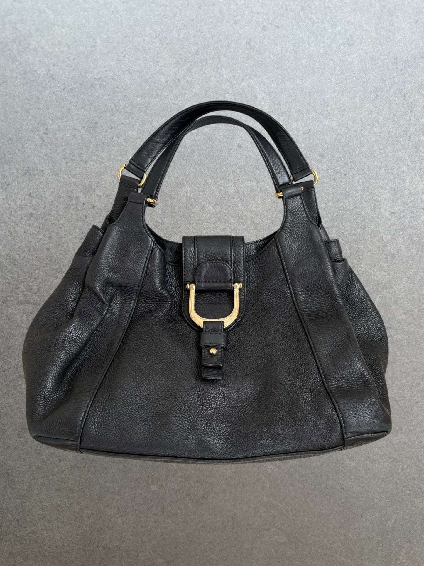 Gucci Hobo Horsebit Leather Bag Large