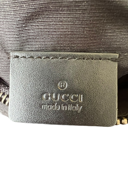 Gucci Black GG Canvas and Leather Pochette