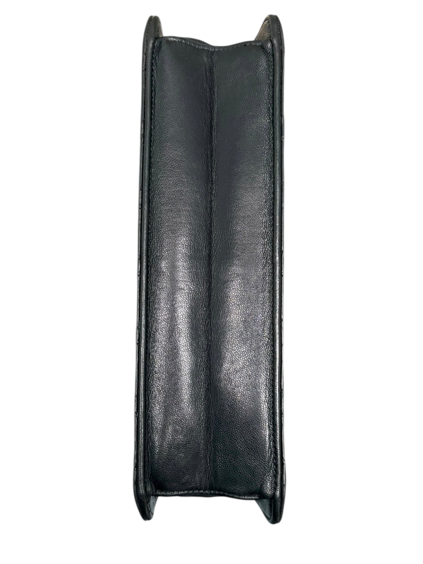 Chanel Classic Vintage Flap Black Lambskin Leather Shoulder Bag