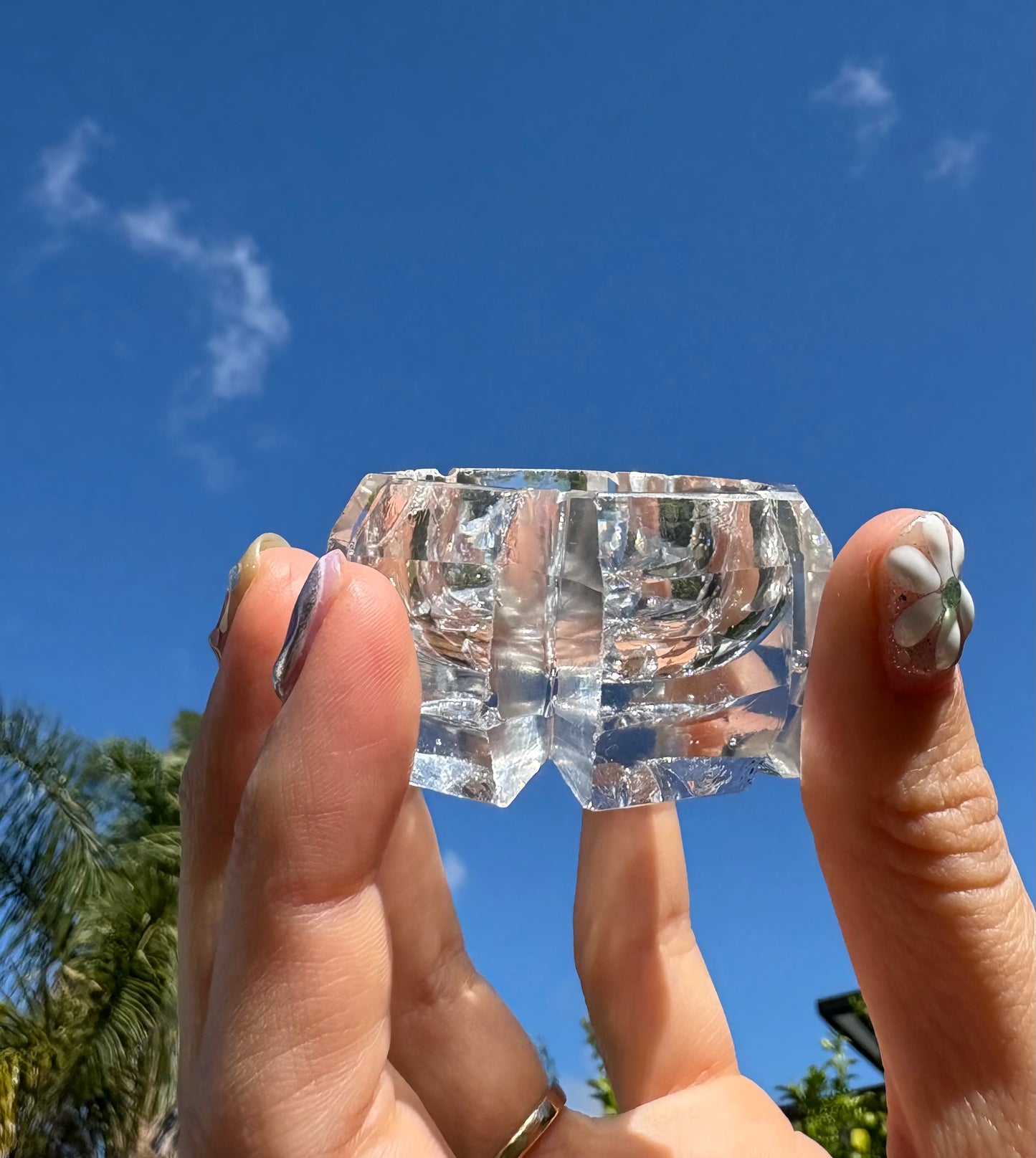 Vintage Prism Cut Glass Jewellery Dish