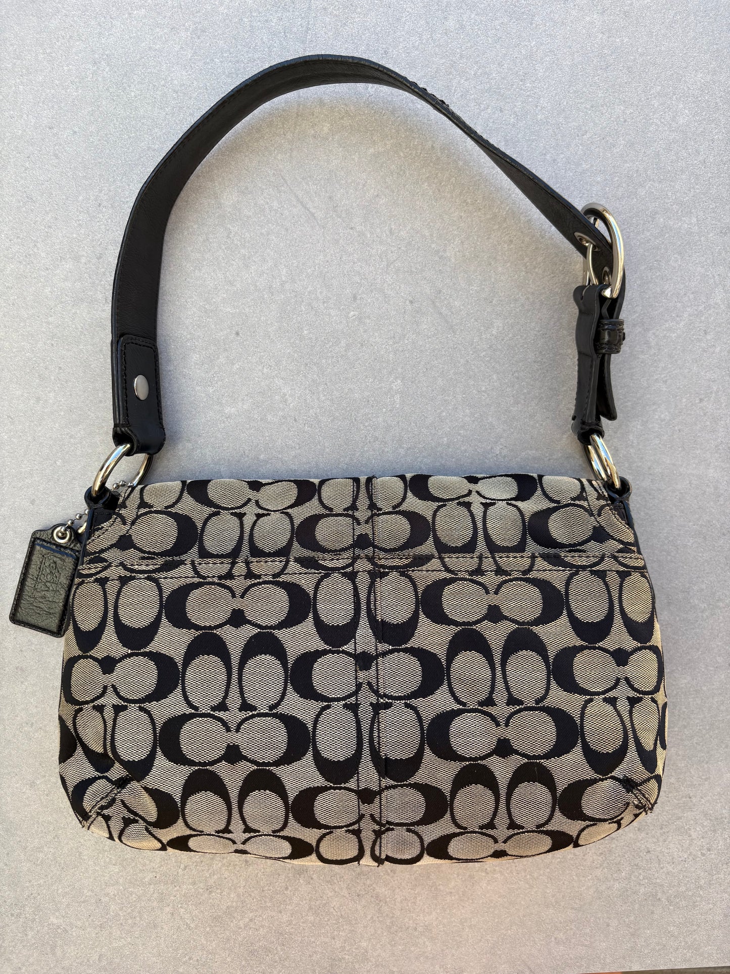 Coach Soho Black and Grey Monogram