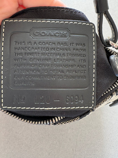 Coach Demi Black and Grey Shoulder Bag